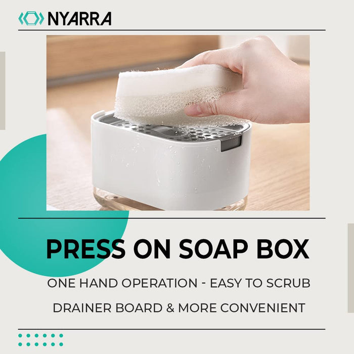 300ml Kitchen Soap Dispenser with Sponge Holder [NR-1861]